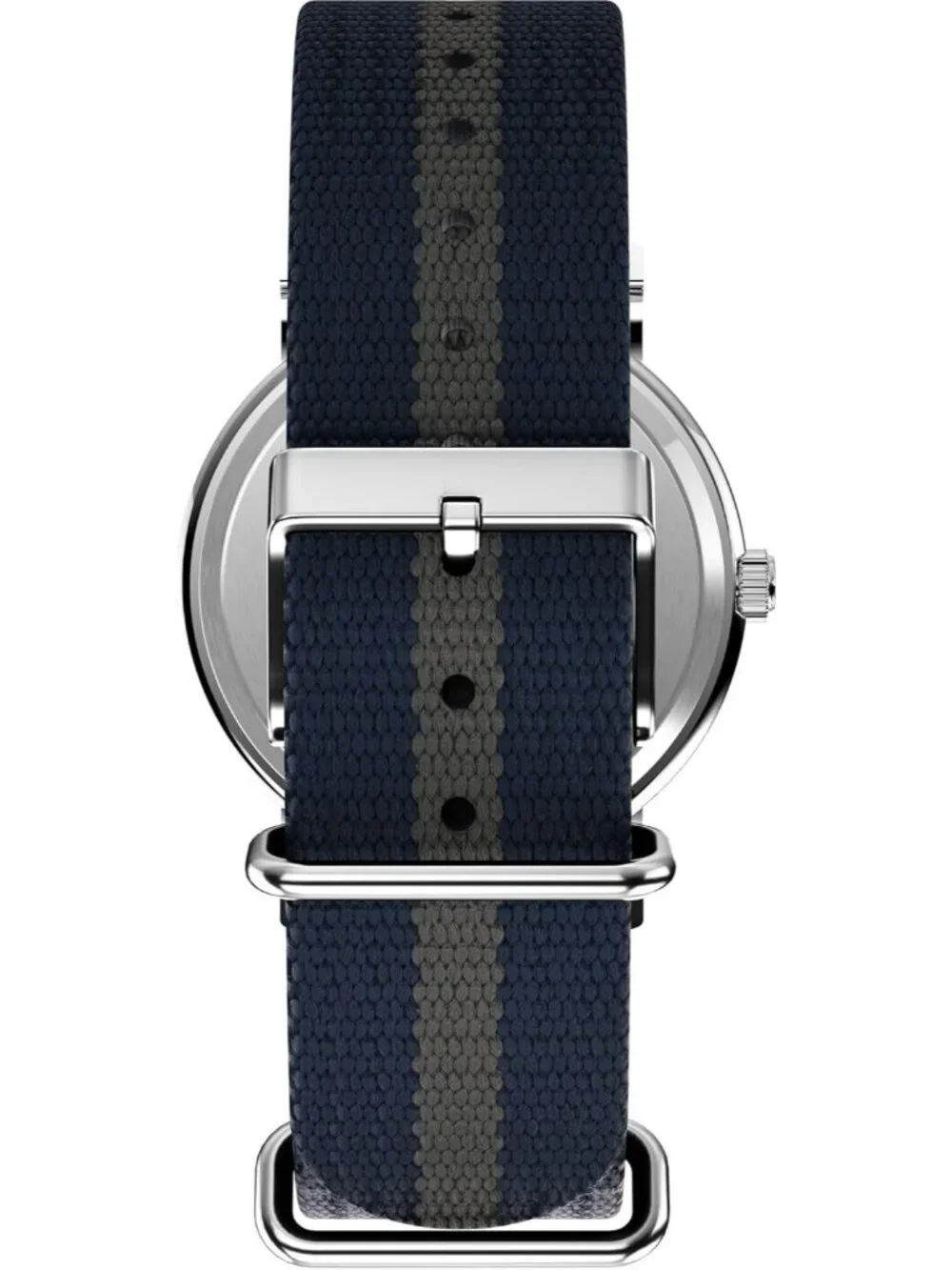 Unisex Blue And Cream Analog Quartz Nylon Fabric Slip Adjustable Durable Watch
